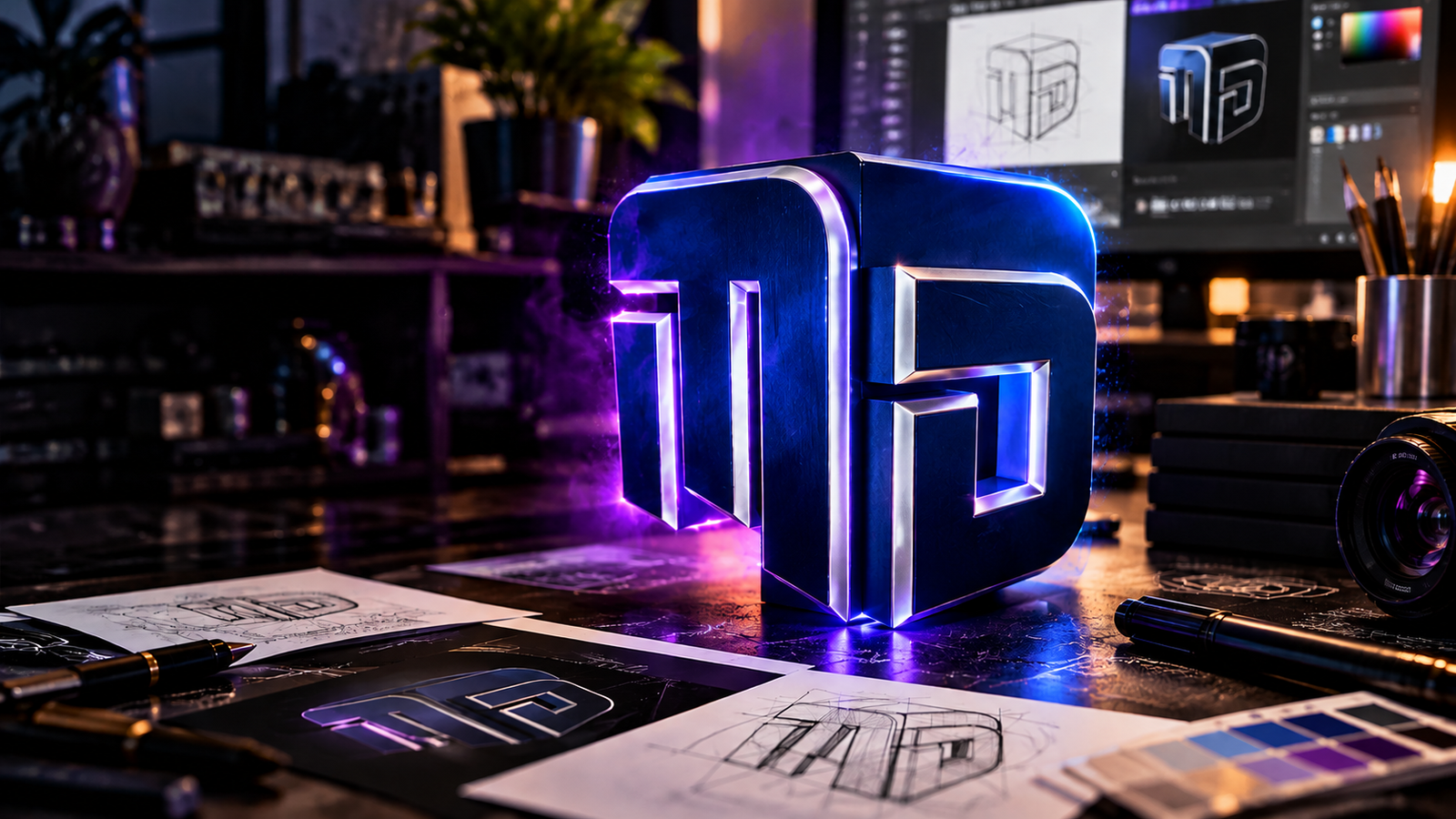 Moease Design 3D branding artwork