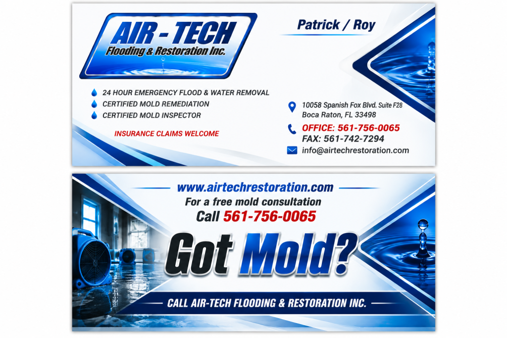Air Tech Flood Restoration Card Design