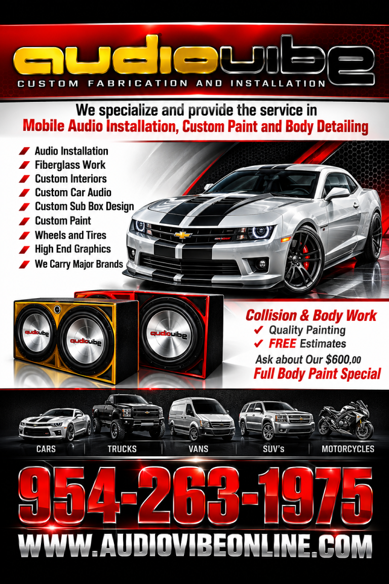 Audiovibe Automotive Customization Poster
