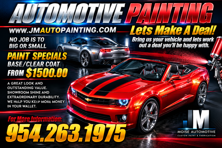 Automotive Painting Showcase Banner