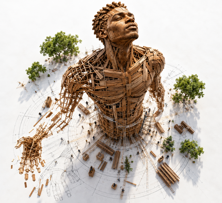 Blueprinting A Colossal Wooden Figure