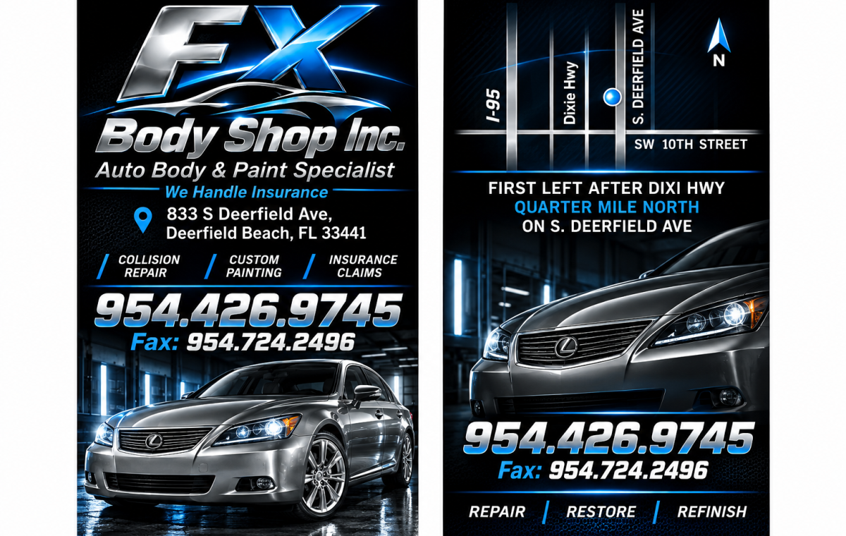 Chrome Automotive Body Shop Flyer
