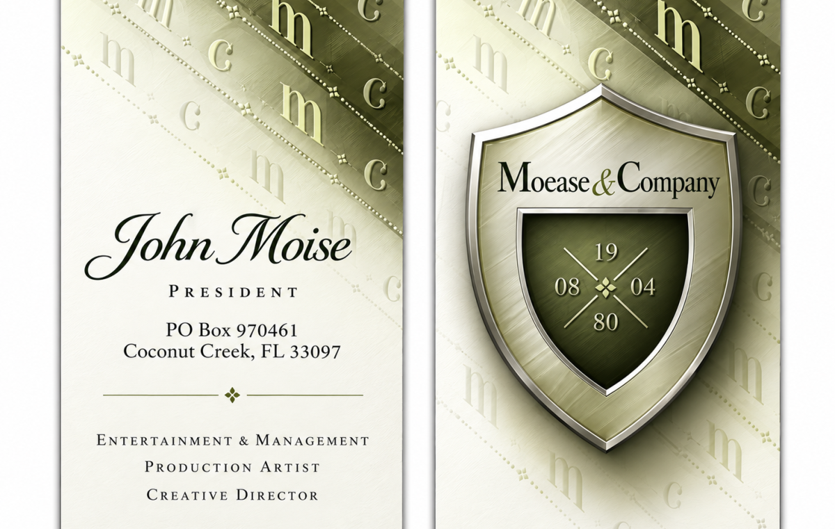 Elegant Olive Corporate Business Cards