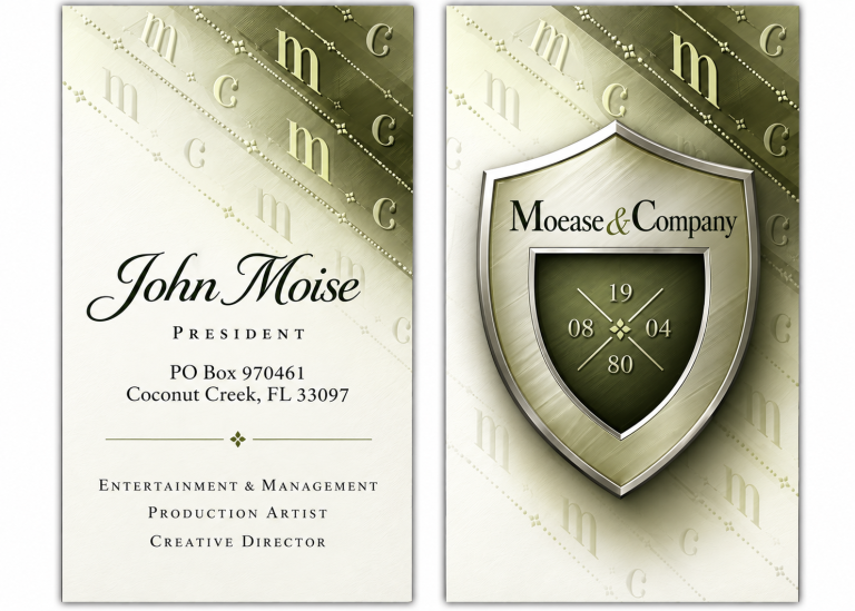Elegant Olive Corporate Business Cards