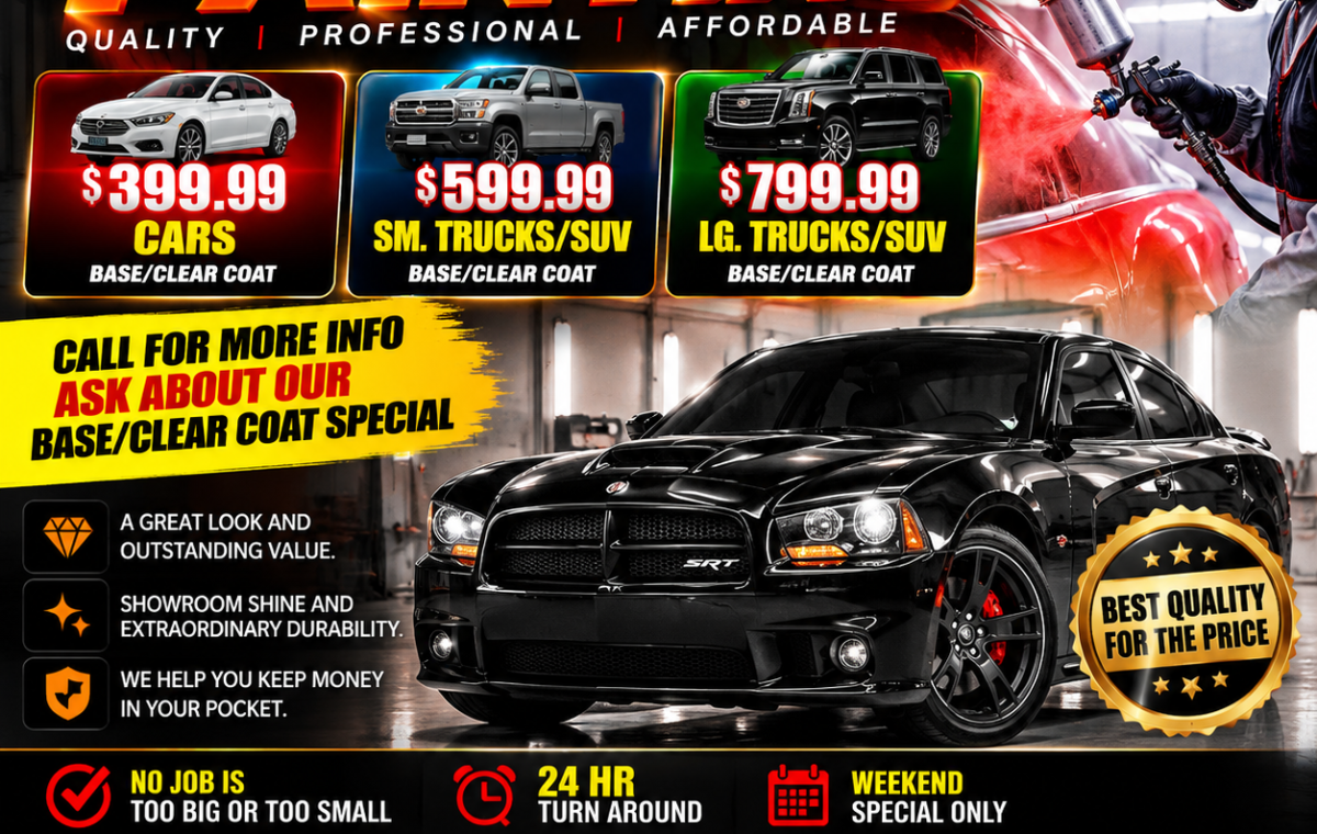 Glossy Automotive Painting Advertisement