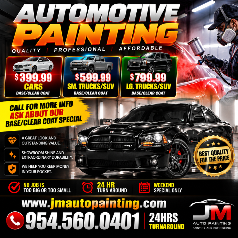 Glossy Automotive Painting Advertisement
