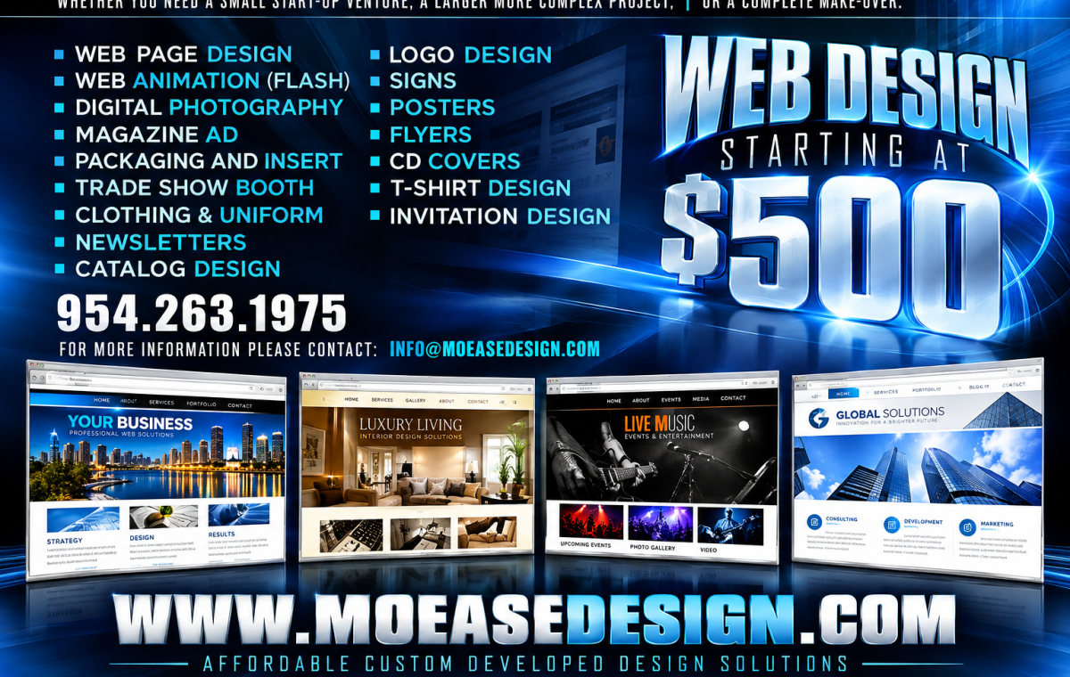 Glossy Web Design Studio Flyer