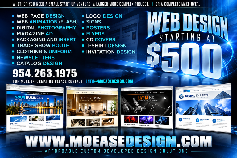 Glossy Web Design Studio Flyer