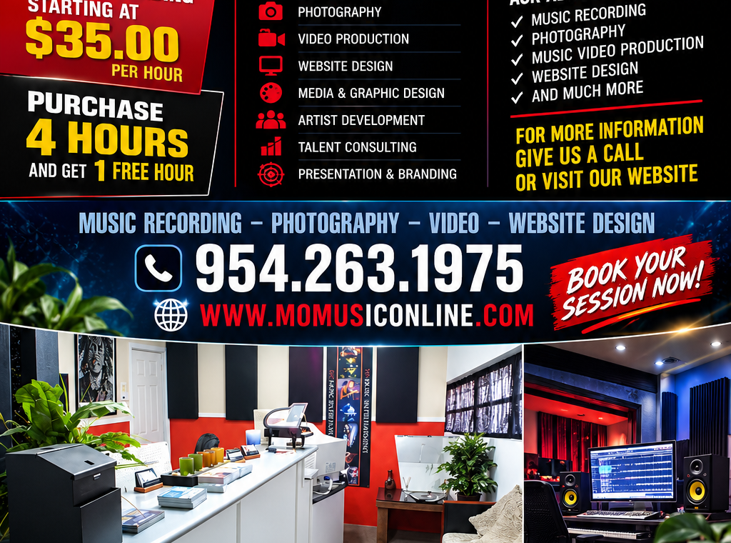 MoMusic Entertainment Studio Flyer