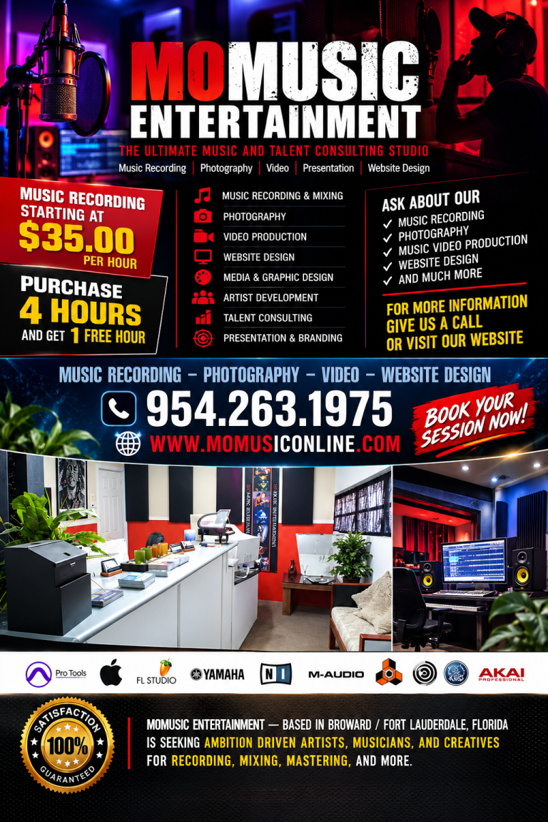 MoMusic Entertainment Studio Flyer