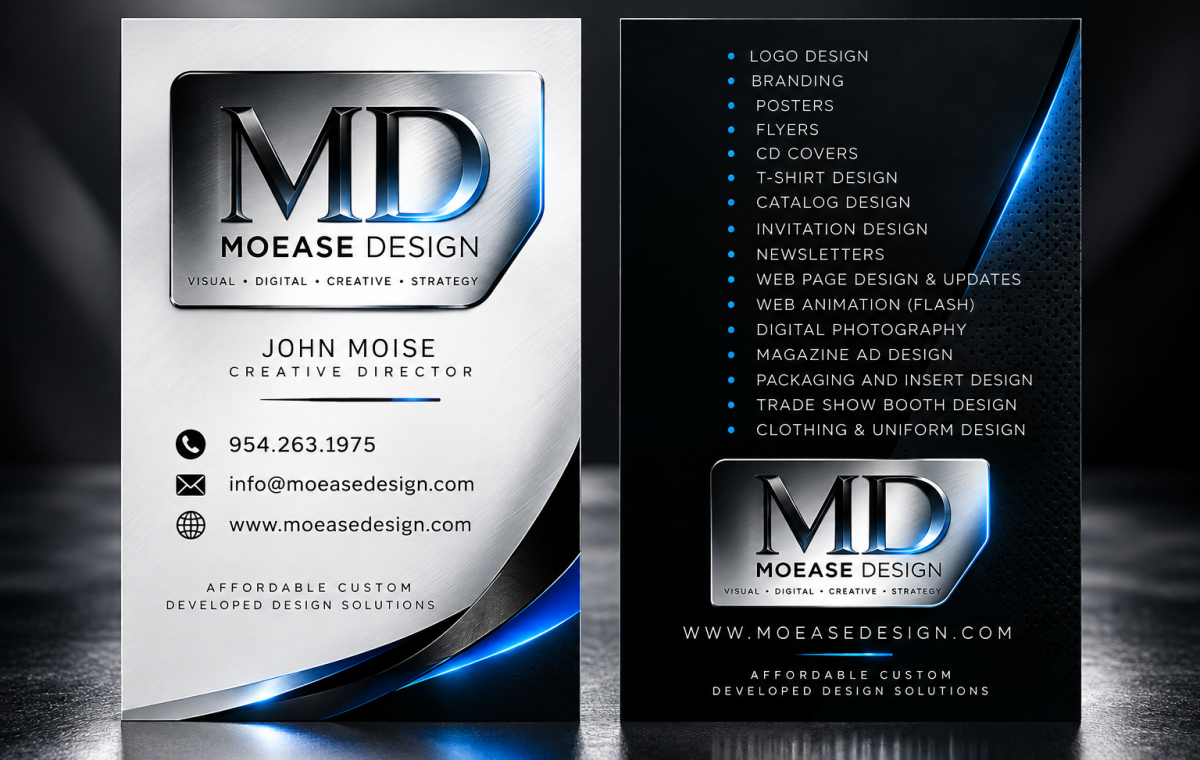 Moease Design Business Card Mockup