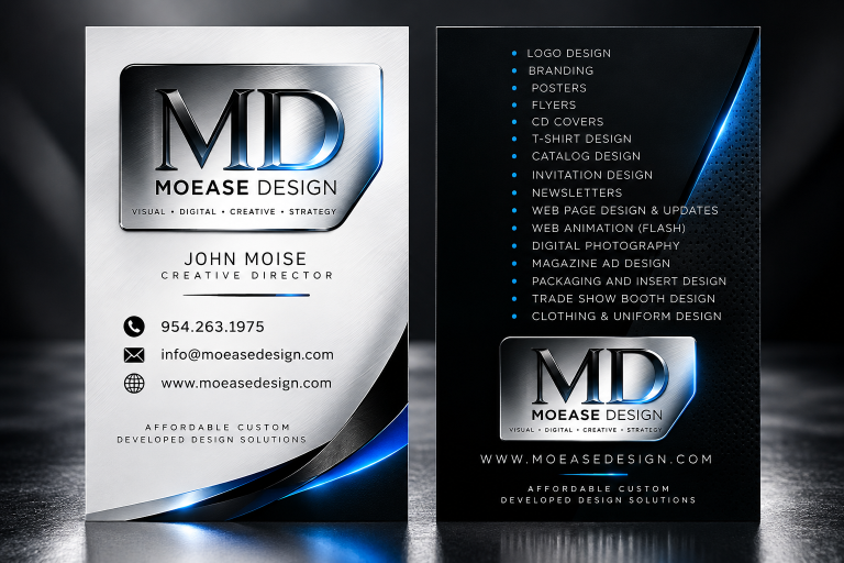 Moease Design Business Card Mockup