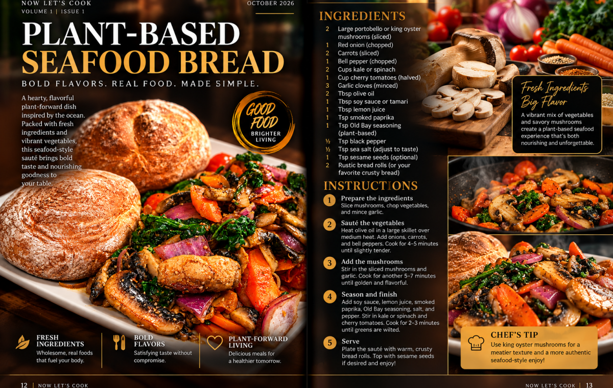 Plant Based Seafood Bread Recipe Spread