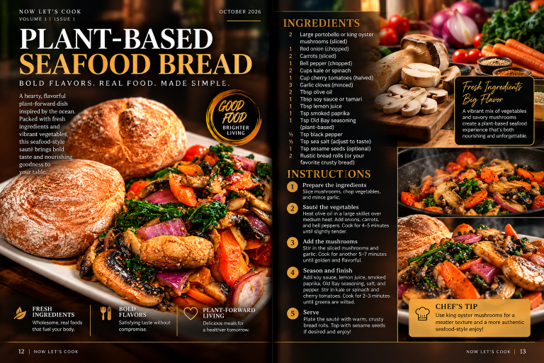 Plant Based Seafood Bread Recipe Spread