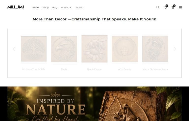 Screenshot of the MILL JMI homepage